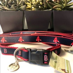 🐶HP🐶 NWT, Boston Red Sox Dog Collar & Leash